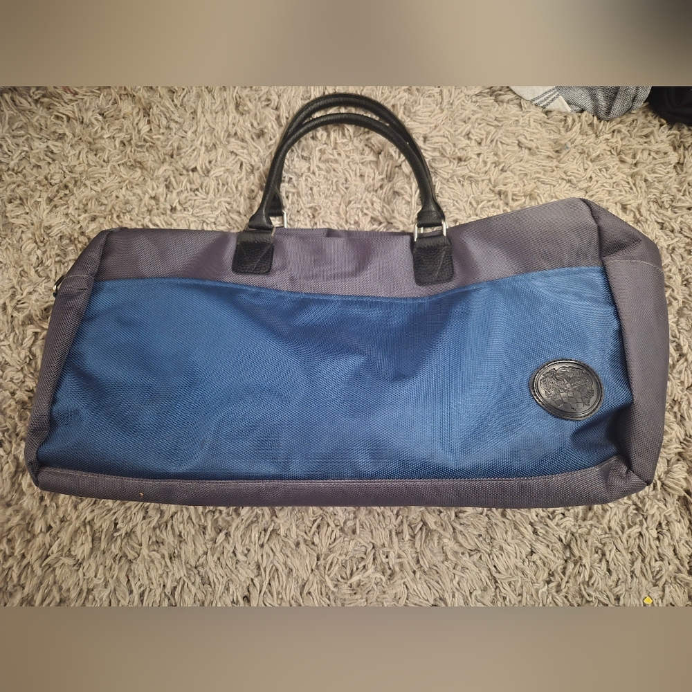 Vince Camuto Blue Gray Weekender Duffel Travel Bag